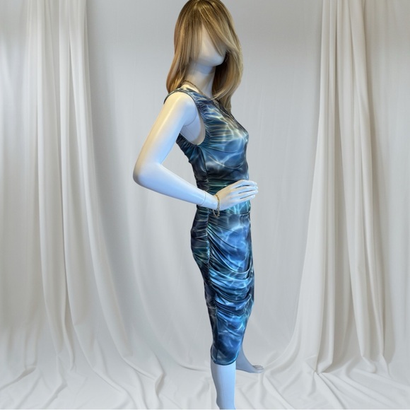 Bar III Blue Sheath Midi Dress NWT - Picture 3 of 10